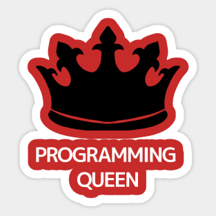 Programming Queen-White Sticker